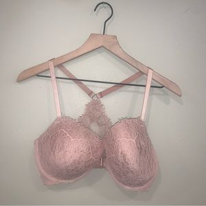 Victoria’s Secret lined Demi buckle front lace bra 36DDD
